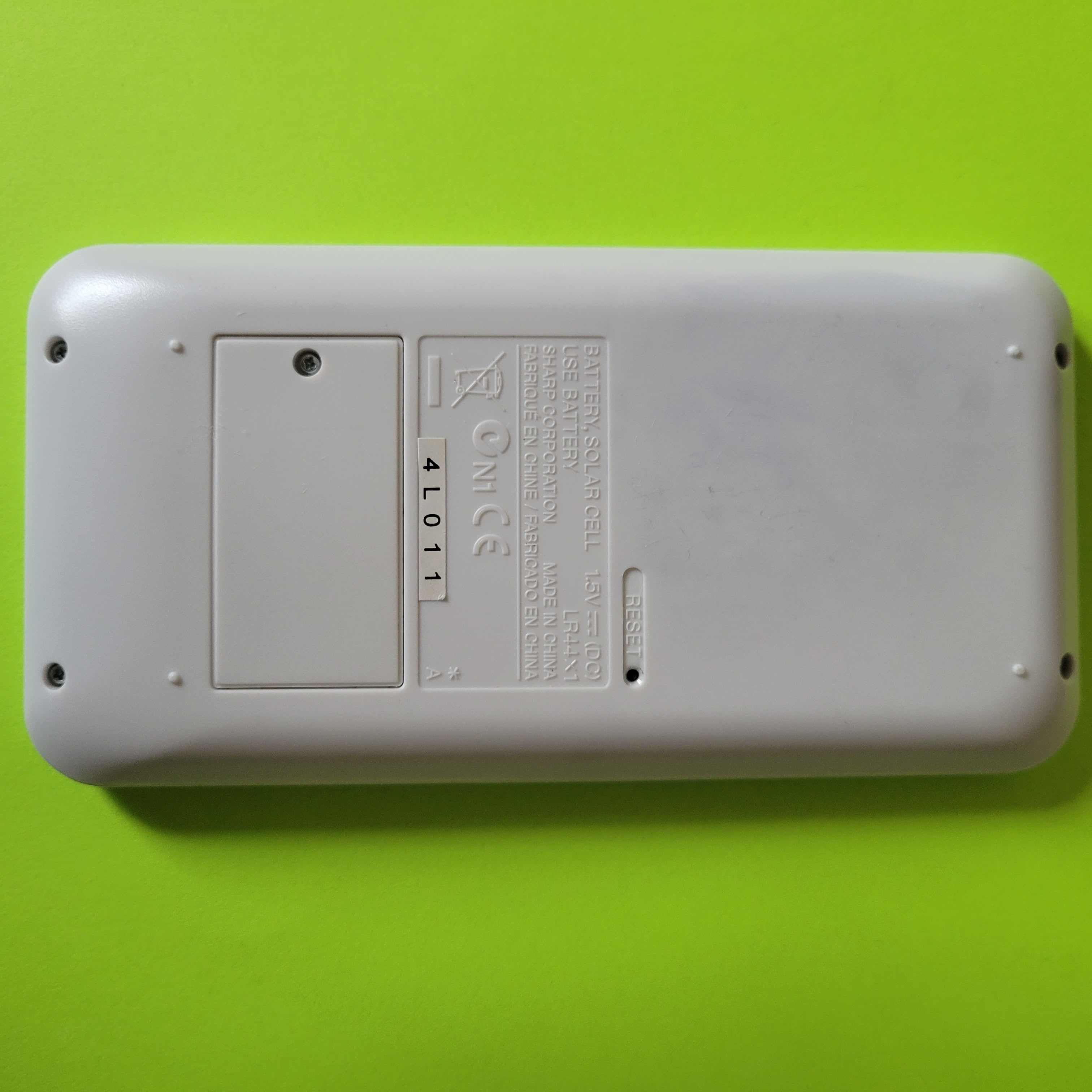 An image of the back of a Sharp EL-520X Scientific/Engineering calculator